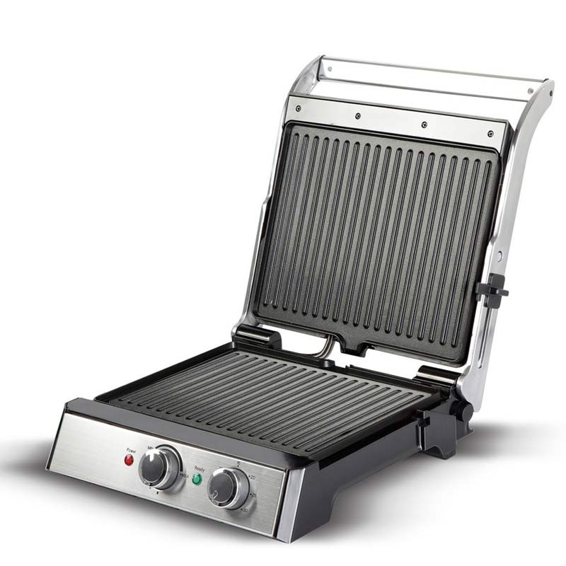 Bajaj Majesty Grill Ultra 2000W 4-Slice Grill Sandwich Maker Adjustable Hinge & Temperature Control | Non-Stick Coated Plate