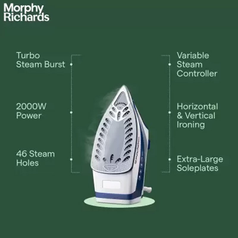 Morphy Richards Super Glide 2000 W Steam Iron  (Blue)