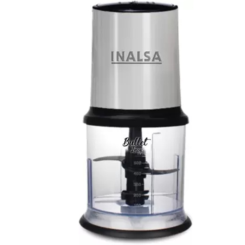 INALSA Electric Chopper Bullet Inox- 450 Watts with 2 Speed Option