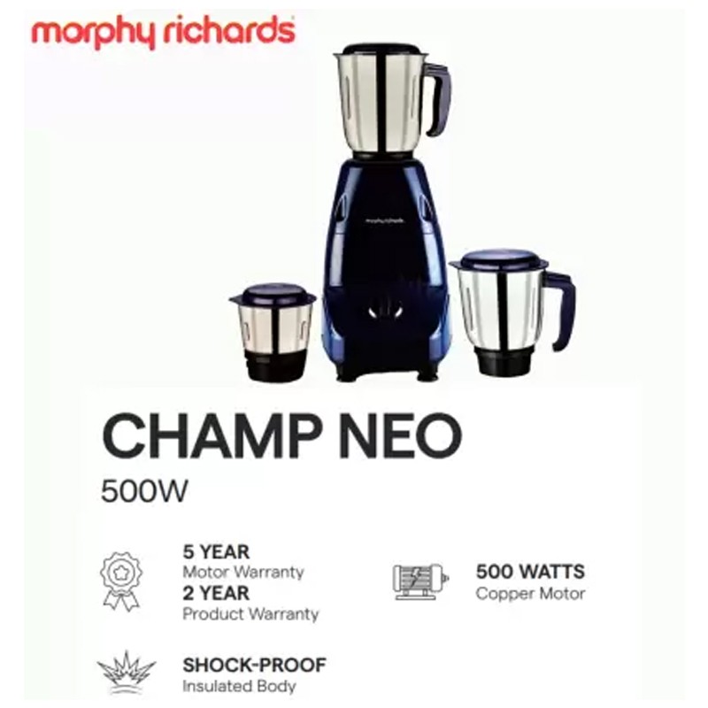 Morphy Richards Champ Neo 500 W 3 Jars Mixer Grinder