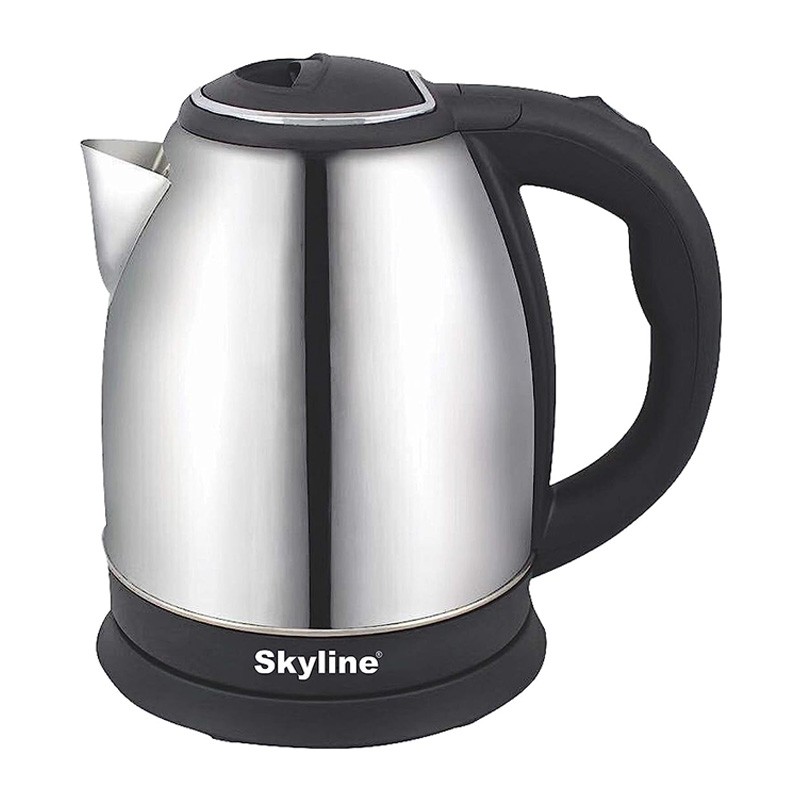 SKY LINE Stainless Steel VTL 5006 Electric Kettle (Silver and Black, 1.8L)