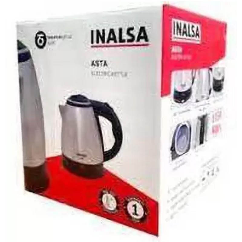 Inalsa Electric Kettle ASTA-1350 W with 1.5 Litre Capacity Electric Kettle  (1.5 L, Black/Silver)