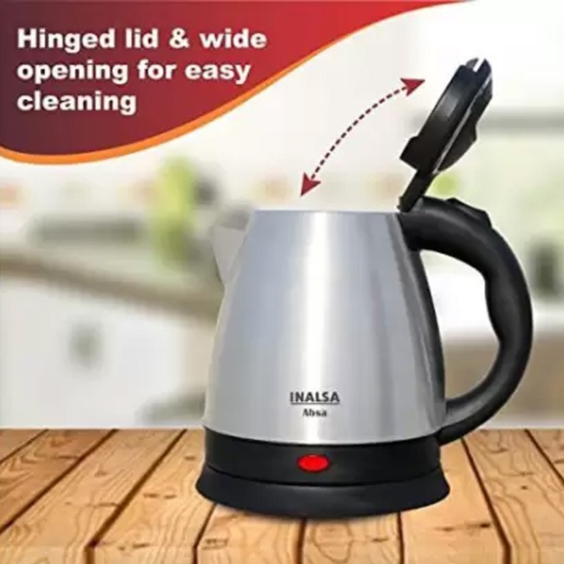 Inalsa Electric Kettle ASTA-1350 W with 1.5 Litre Capacity Electric Kettle  (1.5 L, Black/Silver)